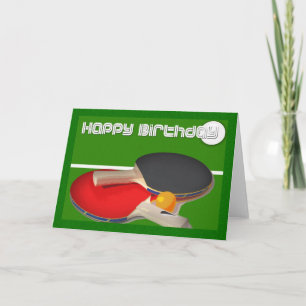 Birthday sport Ping Pong Table Tennis Card