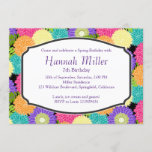 Birthday Spring Blooms Party Chic Invitation<br><div class="desc">This birthday invitation has a bright floral background to signify the flowers of spring. Celebrate this wonderful blooming weather with a birthday party with family and friends.</div>