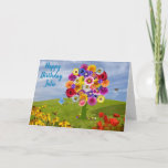 Birthday Spring Summer Flowers Cute Card<br><div class="desc">Wish someone you love a very happy birthday with this beautiful custom card featuring gorgeous spring and summer flowers!  Personalise with the names and message of your choice.  The font and colour of the text can be also be changed to fit your preference.</div>