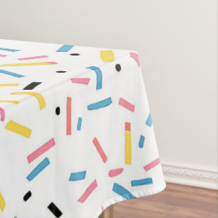 Birthday Sprinkles Candy Pattern Tablecloth