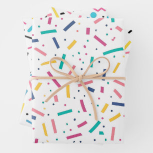 Birthday Sprinkles Candy Pattern Wrapping Paper Sheet