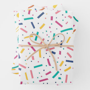 Birthday Sprinkles Candy Pattern Wrapping Paper Sheet