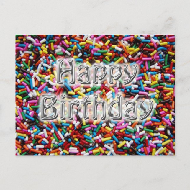 Birthday Sprinkles Postcard (Front)