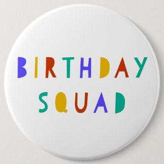 Birthday Squad Badge for Kids Swag Bag Party Pin 