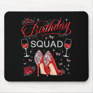 Birthday Squad Butterflies High Heels Diva Squad Mouse Mat