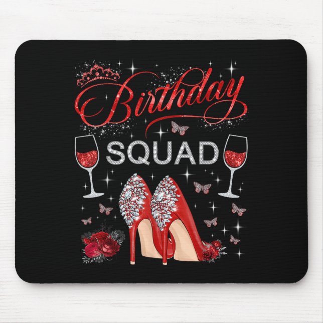 Birthday Squad Butterflies High Heels Diva Squad Mouse Mat (Front)