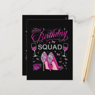 Birthday Squad Butterflies Holiday Postcard