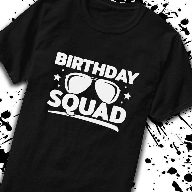 Birthday Squad Cool Fun Cute Matching Party T-Shirt (Creator Uploaded)