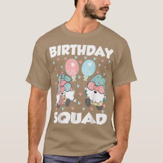 Birthday Squad Cute Gnome Birthday Party Matching T-Shirt