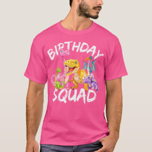 Birthday Squad Dino Kids Birthday Boy Dinosaur Lov T-Shirt