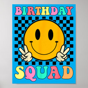 Birthday Squad For Men Women Kids Funny Birthday Poster