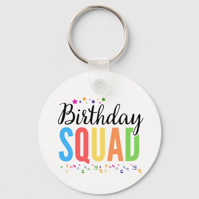 BIRTHDAY SQUAD KEY RING (Front)