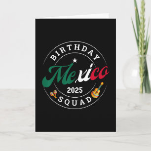 Birthday Squad Mexico 2025 Trip Party Vacation Mat Card