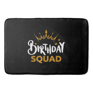 Birthday Squad Party Matching Family Group Funny B Bath Mat