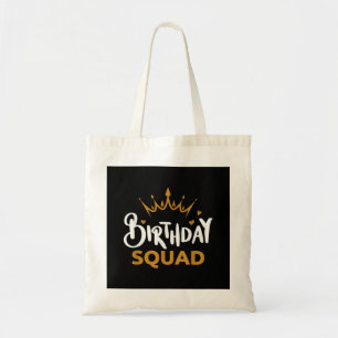 Birthday Squad Party Matching Family Group Funny B Tote Bag
