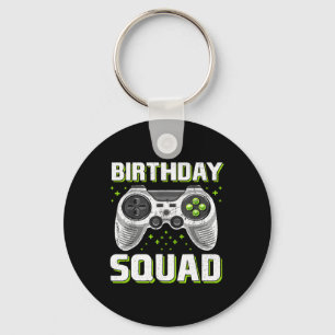 Birthday Squad Video Game Controller For Gamer Boy Key Ring