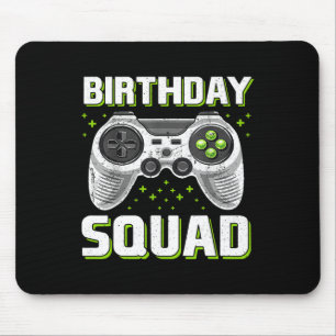 Birthday Squad Video Game Controller For Gamer Boy Mouse Mat