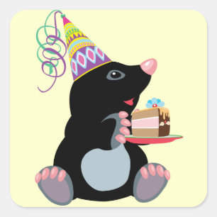 birthday square sticker