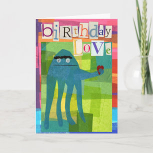 Birthday Squid with message Card