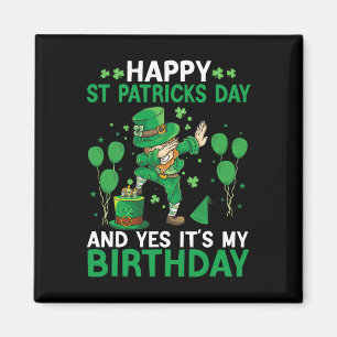 Birthday St Patrick's Day Boys Dabbing Leprechaun  Magnet