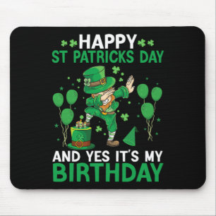 Birthday St Patrick's Day Boys Dabbing Leprechaun Mouse Mat