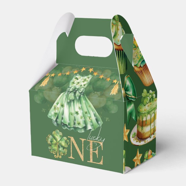 Birthday St Patrick's Day Lucky One Favour Box (Front Side)