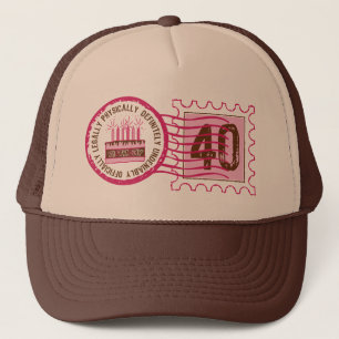 Birthday Stamp 40 Hat