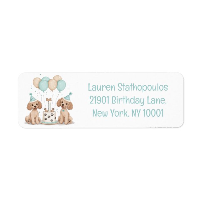 Birthday Standard Poodle Dogs (Front)