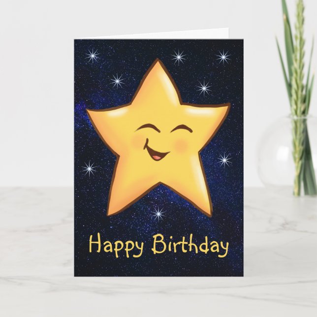 Birthday Star Card (Front)