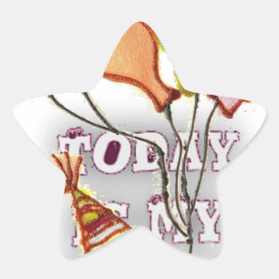 Birthday Star Sticker
