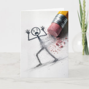 Birthday Stick Figure Man Humour Card