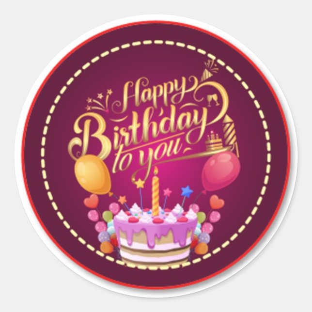 Birthday sticker (Front)