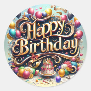Birthday sticker