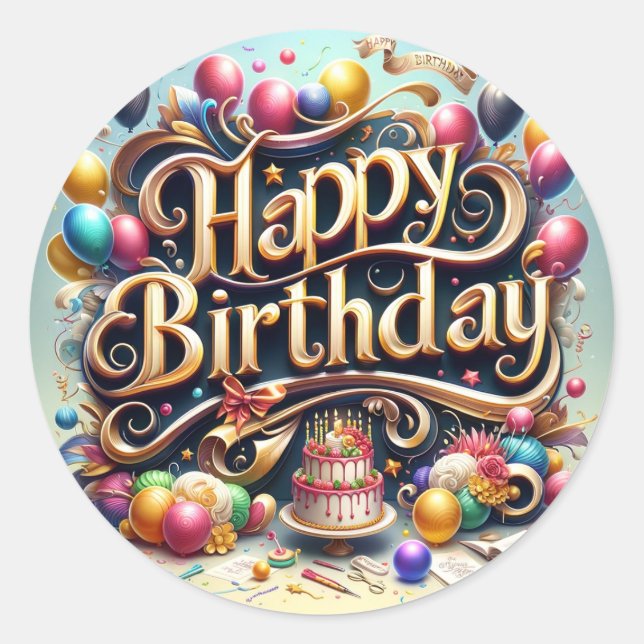 Birthday sticker (Front)