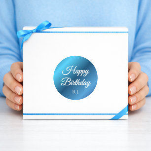 Birthday Sticker Custom Monogram