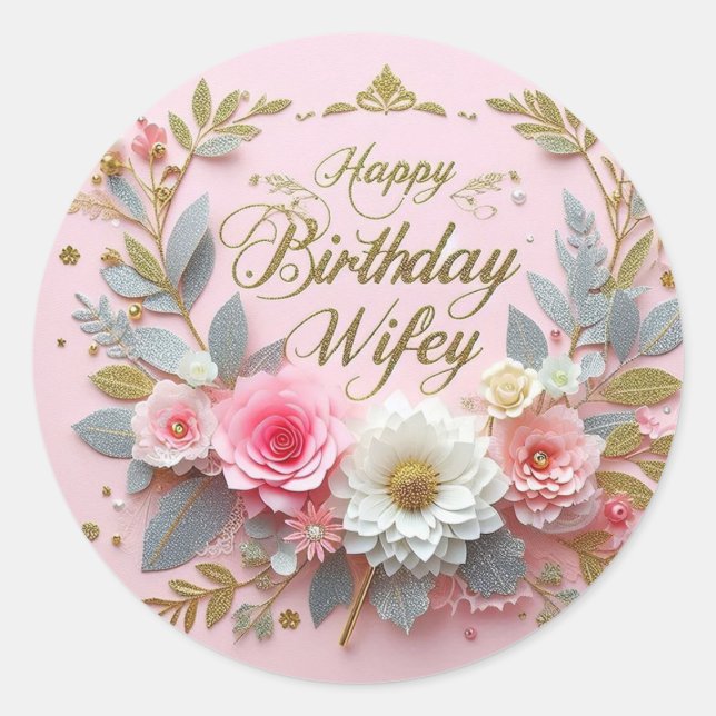 Birthday sticker for wife  (Front)
