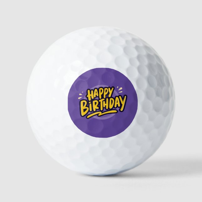 Birthday Sticker Golf Balls (Front)