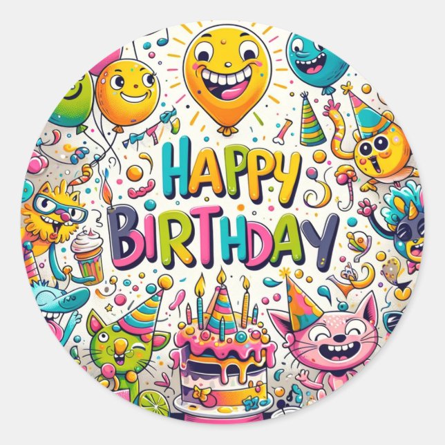 Birthday stickers (Front)