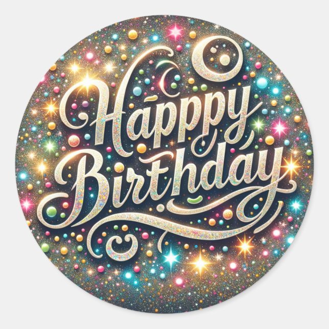 Birthday Stickers – for Party Favours and Gifts  (Front)