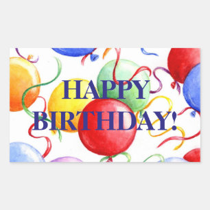 Birthday Stickers Happy Birthday Balloons