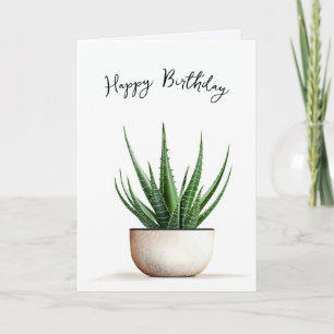 Birthday Succulent Plant in Pot Card