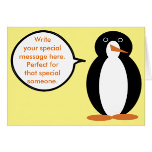 Birthday Suit Talking Ms. Penguin Personalised