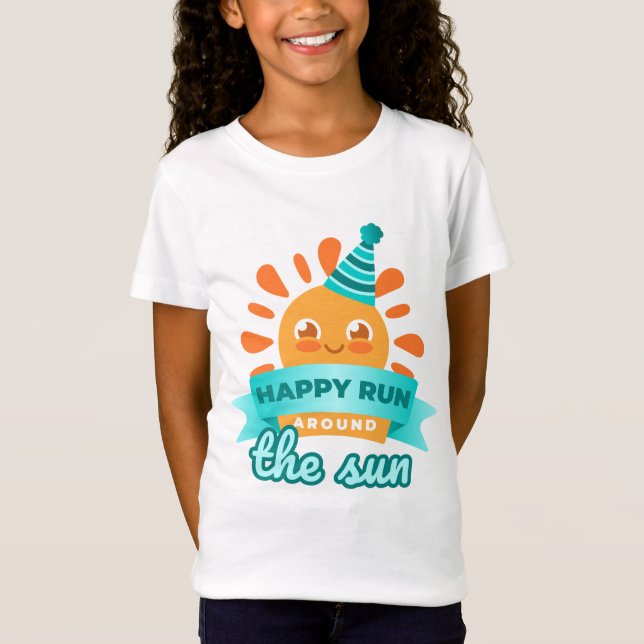 Birthday Sun Run Cute T-Shirt (Front)