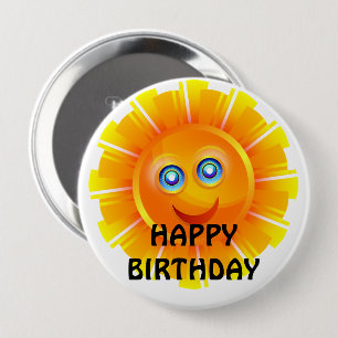 BIRTHDAY: Sunshine birthday 10 Cm Round Badge