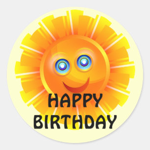 BIRTHDAY: Sunshine birthday sticker