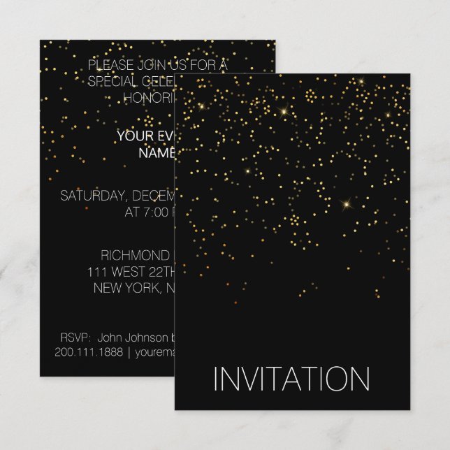 Birthday Surprise Party Invitation Vip Invitation (Front/Back)