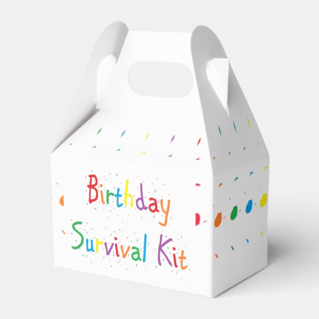 "Birthday" Survival Kit Favour Box (Front Side)