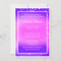 Birthday Sweet 16th Graduate Pink Purple Gold