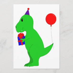 Birthday T-Rex Invitation