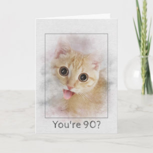 Birthday tabby kitten card
